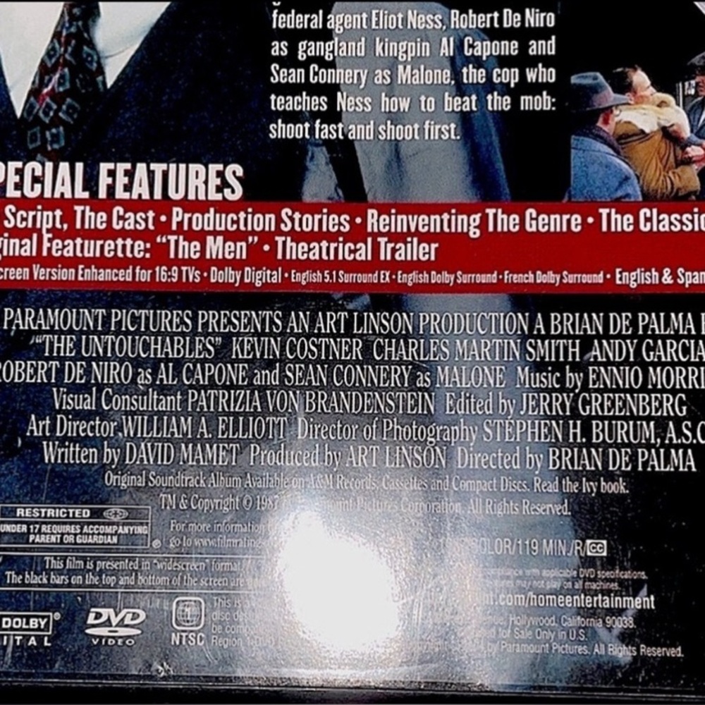 PreOwned Mob Movies TheUntouchables & ScarFace  Casino & Carlito’s Way . - Picture 13 of 16